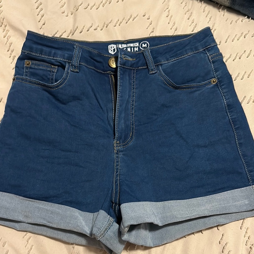 Born Primitive Dark Blue Jean Shorts